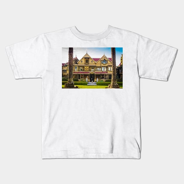 Winchester Mystery House Kids T-Shirt by Robert Alsop